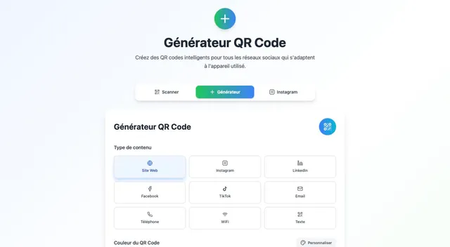 Scanner & Générateur QR Code Outil — outil digital proposé par CreativConflans Conflans-Sainte-Honorine (78)